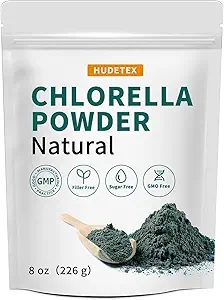 Chlorella Pulver Natürlich mit 16 oz - Chlorophyll-Pulver, unterstützt Immunsystem & Liver Funktion, Halten Sie Jugend, Vegan, reich an Vegan Protein und Vitamine.