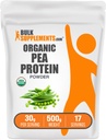 BulkSupplements.com Polvere di proteine di pea organica - polvere di proteine vegetali e vegani - senza glutine e senza glutine, 30g per porzione, 500g (1.1 lbs) (pacchetto di 1)
