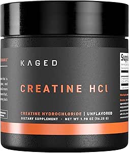 Kaged Creatin HCl Pulver, entflammt, Muskelaufbau und Erholungsergänzung, Patentierte Formel, Hochlösliches Pulver, 75 Servierungen