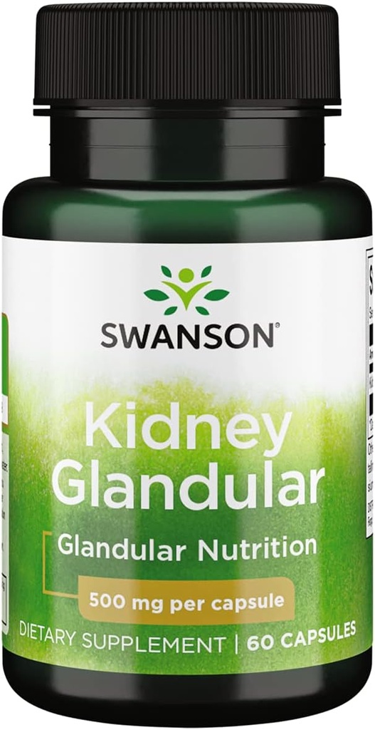 Swanson Raw Kidney Glandular 500 Milligrammi 60 capsule