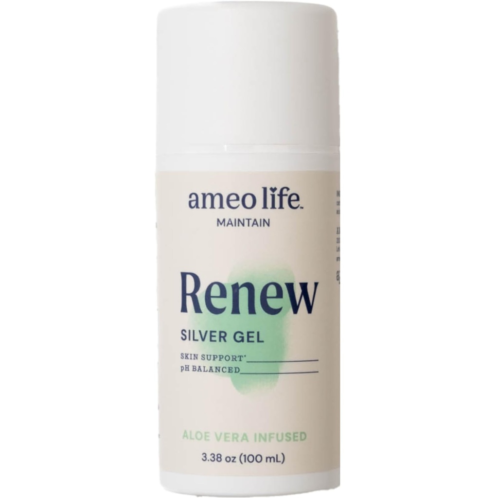 Ameo Life Kolloidal Silber Gel für Hautpflege mit Aloe Vera - 30ppm Wound Care Gel sorgt für Wund Pflege für Schnitte, Schrapes & Burns - Sanfte Formel für gesunde Haut (3.38 Unze)
