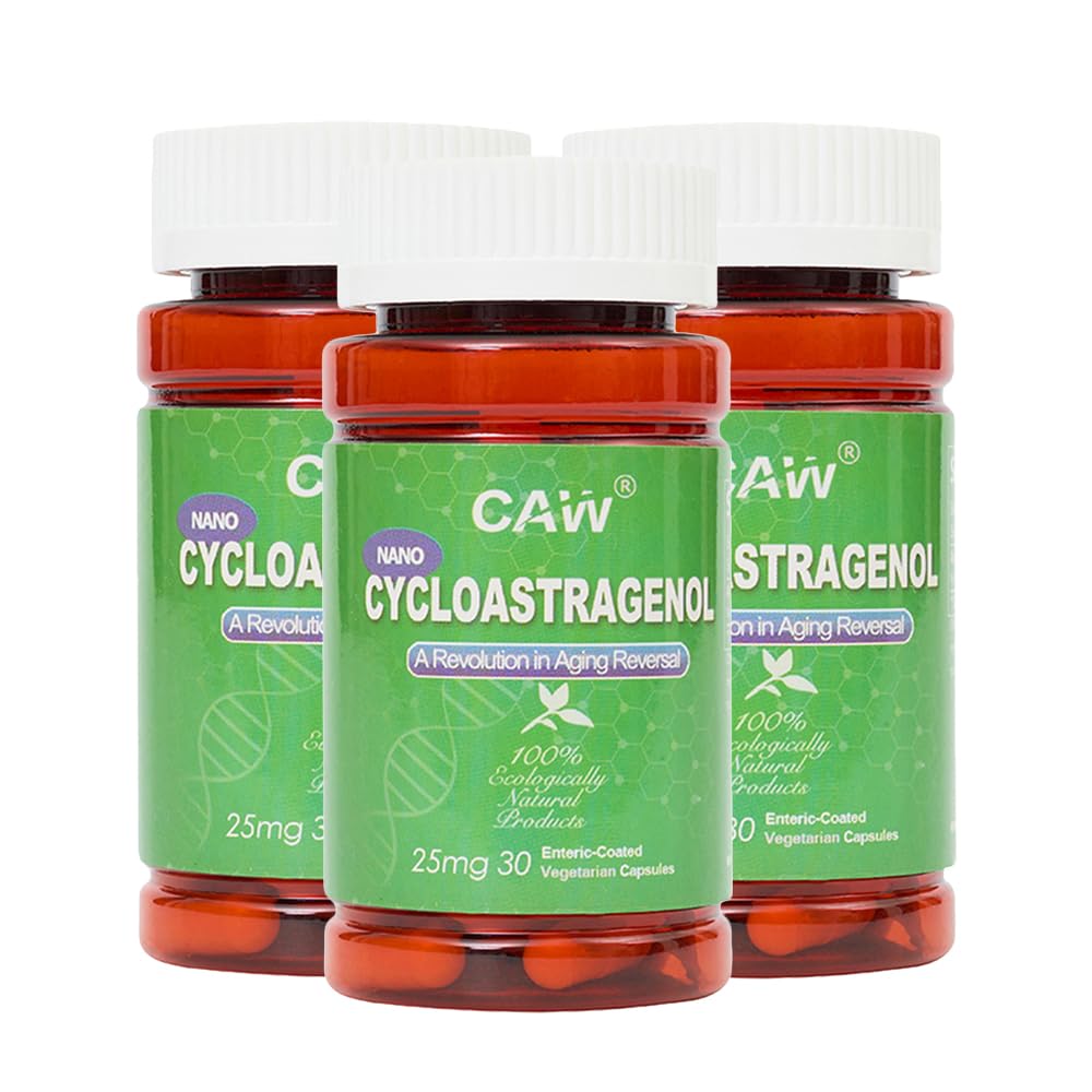 CAW Nano Cycloastragenol 25Mg de télomérase Réparer l'ADN d'activation de la télomérase Mieux Absorption Immunity Boost.