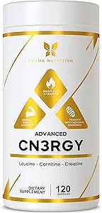 Forma Nutrition Advanced CN3RGY – 120 capsule, 1000mg L-Leucina, 400mg L-Carnitina, 400mg Creatina HCl per porzione.