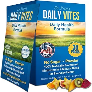 Dr. Price's Vitamins Multivitamin per le donne e gli uomini - Supplemento Polveri - 30 Packets - B Complex Vitamin Supplement - Vite giornaliere - Minerali per l'acqua - No Zucchero, Non OGM, Gluten Free Drink Mix