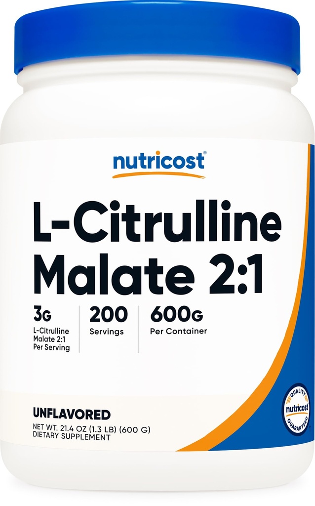 Nutricost L-Citrullin Malat (2:1) Pulver (600 Gramm)