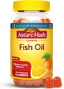 Nature faite huile de poisson Omega 3 Gummies, Omega 3 suppléments d'huile de poisson, soutien cardiaque sain, 150 Gummies, 75 jours d'approvisionnement