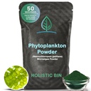 Poudre de phytoplancton marin Holistic Bin – Cultivée de façon durable dans la ferme d'eau verte nordique – Superfood d'Oméga-3 nutriment-dene – Riche en acides aminés, chlorophylle, vitamines et minéraux traces – 50 grammes
