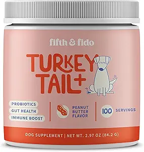 Turchia Tail Mushroom + Probiotici per cani – Lump & Lipoma Support, Gut & Immune Health, Energy & Vitality – Reishi + Turchia Tail Powder, 100 Servings