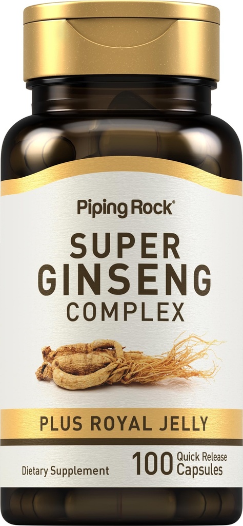 Piping Rock Ginseng Capsules complexes de 100 comtes avec Jelly Royal