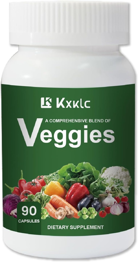 Veggies - Integratore Alimentare Intero con Verdura Super-Food per Donne, Uomini e Capsule Veggie Kids-90 con Alta Vitamine & Minerali. (Veggies 1 Pack)