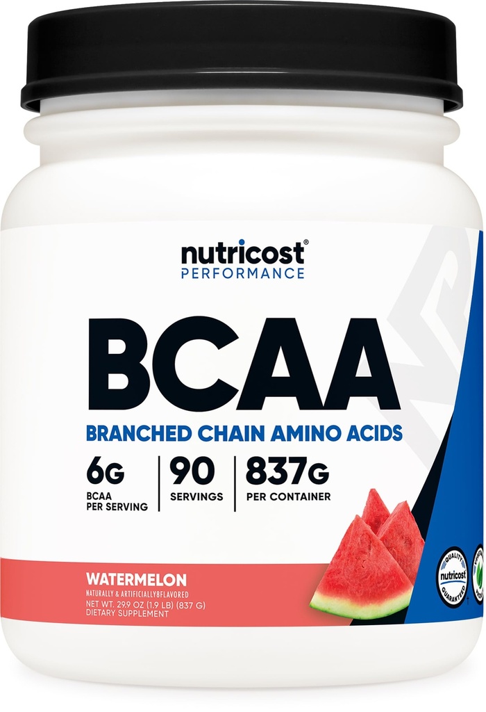 Nutricost BCAA Pulver (Watermelon, 90 Serv) - Optimal 2:1:1 Verhältnis