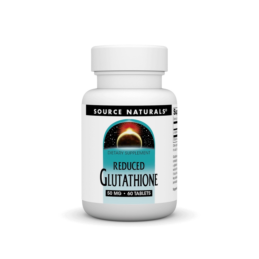 Sorgente Naturals Glutathione, Supplemento per il supporto del fegato* - 50mg - 60 compresse