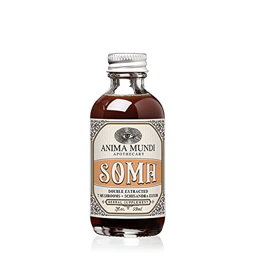 Anima Mundi Apothecary Soma 7 Mushroom Elisir adaptogenic - Estratto di liquido di funghi Tintura con Reishi, Chaga, Lions Mane & Cordyceps - Vegan Support Tincture (2oz)