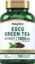 Piping Rock EGCG Green Tea Extract 1800 mg de 100 Capsules , Supplément normalisé , non-OGM, sans gluten