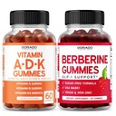ADK Gummies Vitamin D3 K2 (60 Gummi) Zuckerfreies Vitamin D3 K2 - Ergänzung mit D & K - 10 Vegan Ergänzung - Berberine Gummies mit Ceylon Cinnamon für Erwachsene - Non GMO & Made in USA