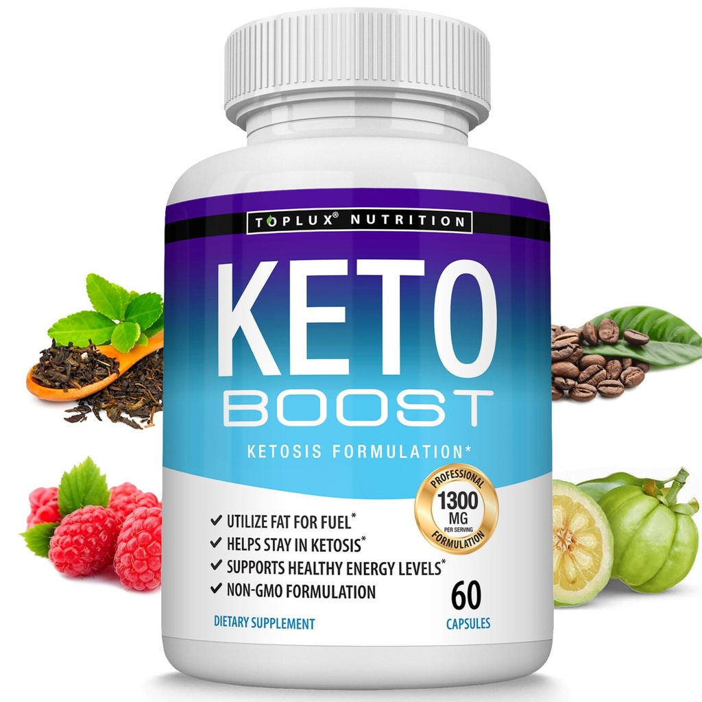 Keto Boost Diet Pills Ketosis Supplemento - Natural Exogenous Keto Formula Support Energy & Focus, Chetoni avanzati per Ketogenic Diet, Keto Diet Pills, per Men Women