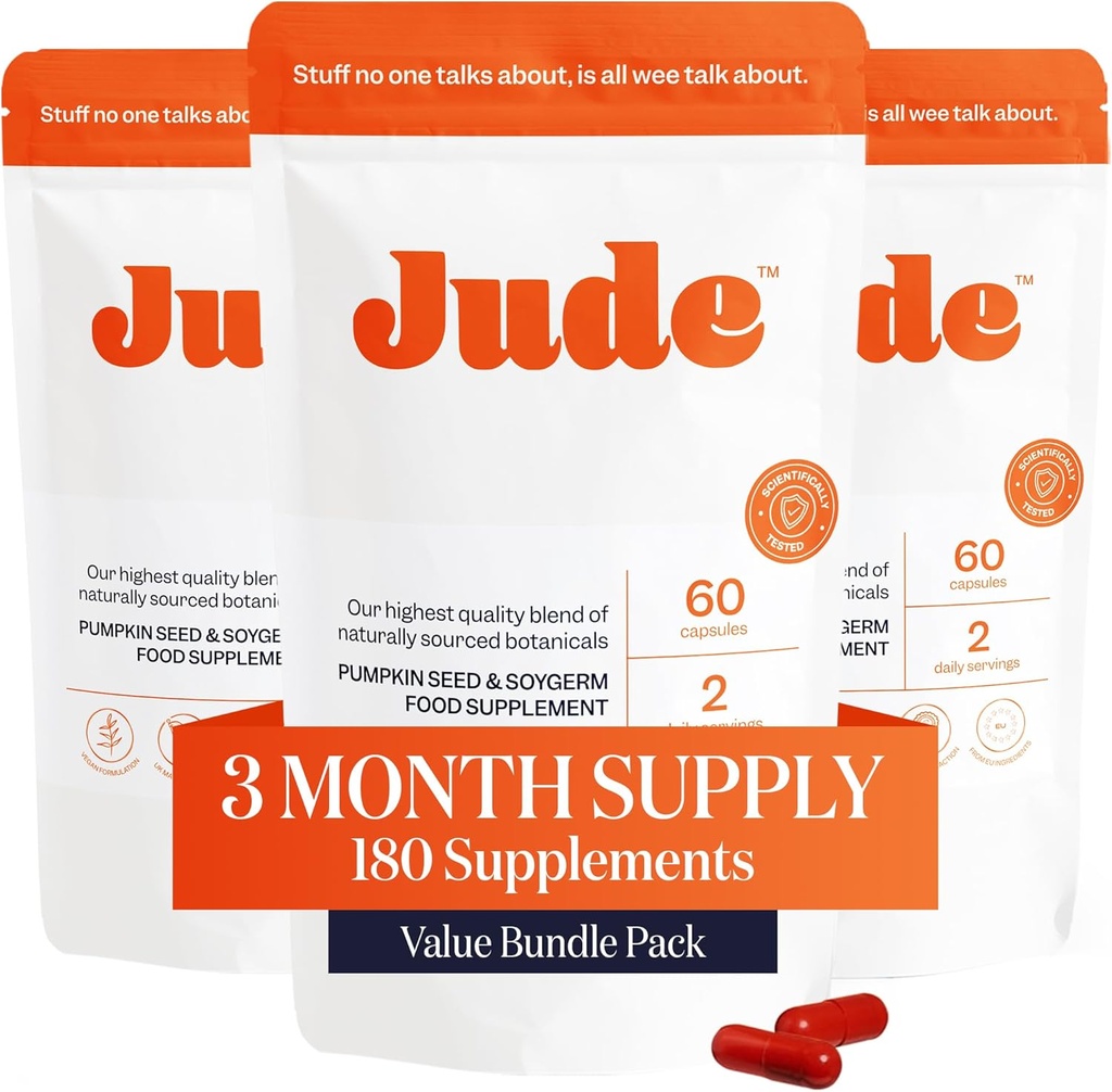 Jude Bladder Comprimés de contrôle, supplément quotidien, réduire les fuites, soulager le besoin d'aller Urgence, améliorer le sommeil, comprimés suractifs Bladder, 180 capsules