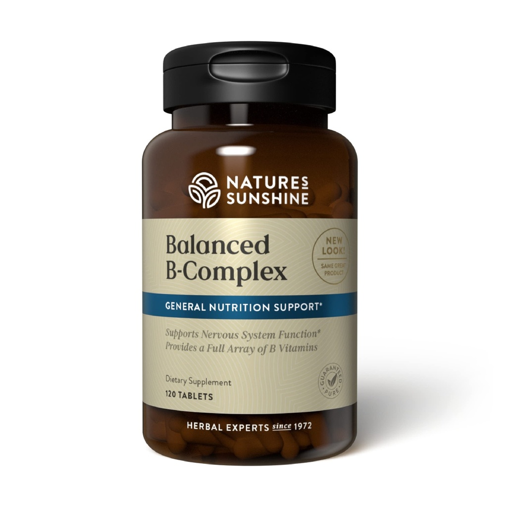 Nature's Sunshine Balanced B Complex, 120 Tabletten | B Komplexe Vitamine zur Unterstützung von Verdauung und Nervous System Gesundheit mit vegetarischer Formel