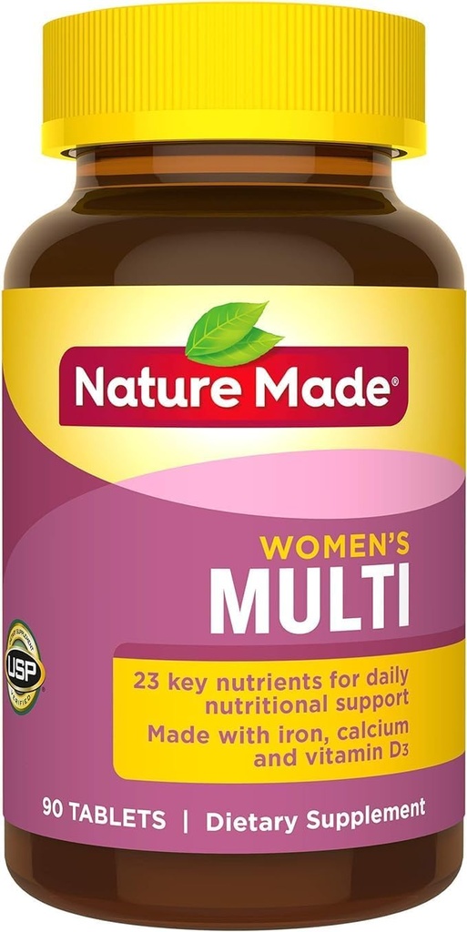 Comprimés multivitamines faits de nature pour les femmes, 90 Compte pour le soutien nutritionnel quotidien† (paquetage mai Vary)