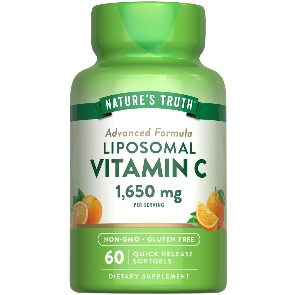 Nature's Truth Liposomal Vitamin C | 1650mg | 60 Softgels | Non-GMO & Gluten Kostenlose Ergänzung
