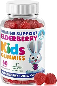 DR. MORITZ Elderberry Gummies per bambini e bambini - Sistema immunitario Booster- Assistenza sanitaria con l'estratto di sambuco nero Elderberries - Integratore di immunità di erbe