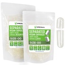 XPRS Nutra Vegan Size 00 Capsule separate - 100 Count Clear Premium Empty Capsule Separati in Borse - 00 Pillole Vuoto per DIY Supplement Filling