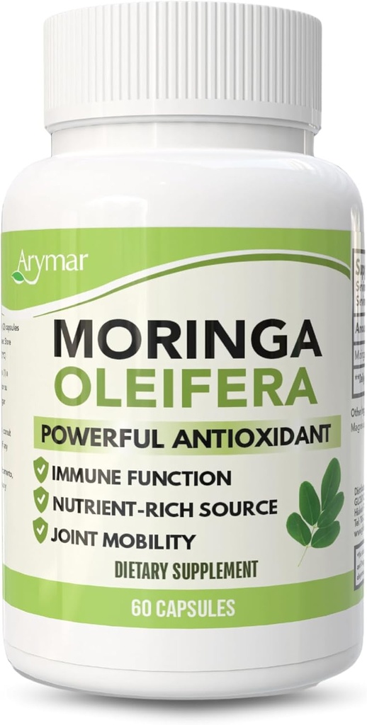 Arymar Moringa Oleifera 630mg - 60 capsule - Antiossidante-Rich supplemento per il benessere generale