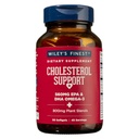 Wiley's Finest Wild Alaskan Fish Oil Cholesterol Support - Herzgesundheitsergänzung für Männer und Frauen - 560mg Omega-3s - 90 Softgels (45 Servietten)