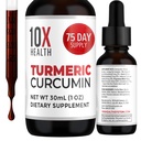Supplément curcumin curcumin pour la santé 10X avec vitamine D3 et B12-30mL supplément curcuma haute absorption pour compléments articulaires pour les femmes, l'immunité et la santé cardiaque - Curcuma, suppléments curcumin