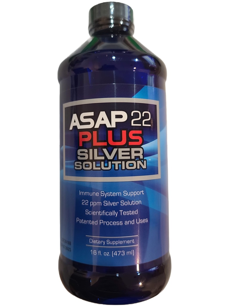 American Biotech Labs - ASAP 22 Plus Solution Argent - Système immunitaire, 22 ppm Solution Argent Complément alimentaire - (16 oz)