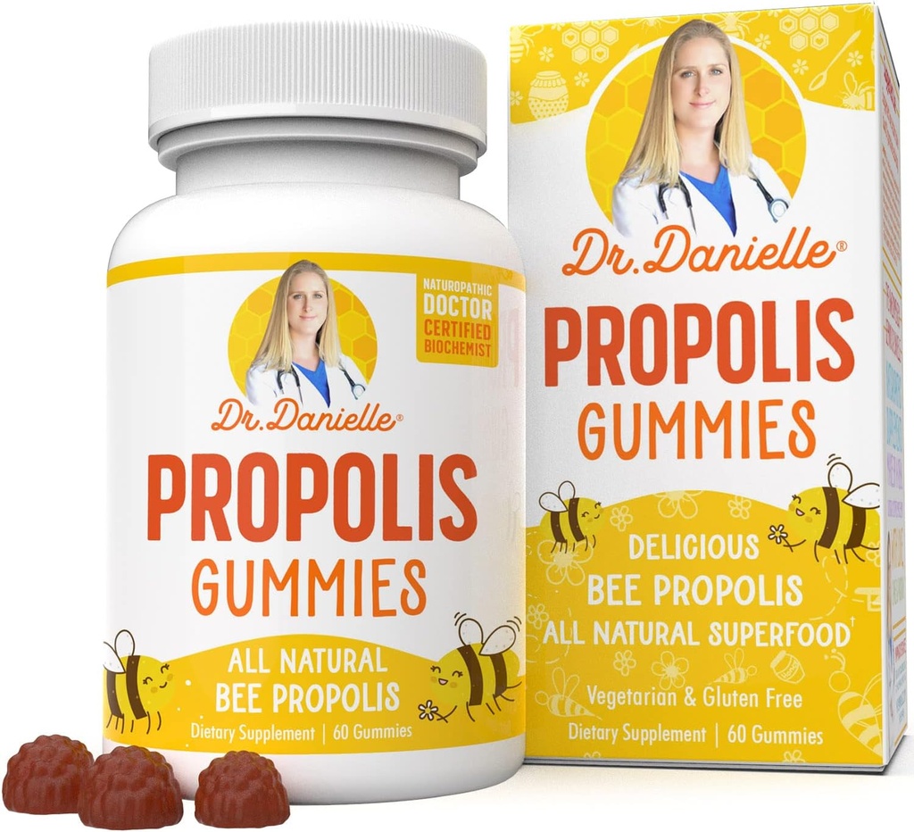 Gommies de propolis par Dr Danielle, Meilleur supplément de gommy de propolis, 500mg
