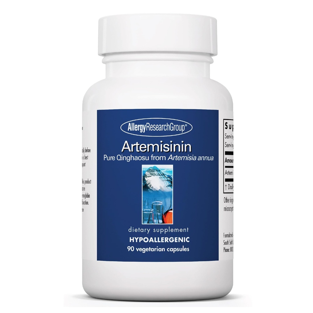 Allergy Research Group Artemisinin Supplement - Pure Sweet Wormwood Extract Artemisininin Kapseln für Erwachsene, natürliche Immununterstützung mit 200 mg, Verdauungshilfe - 90 Vegetarische Kapseln