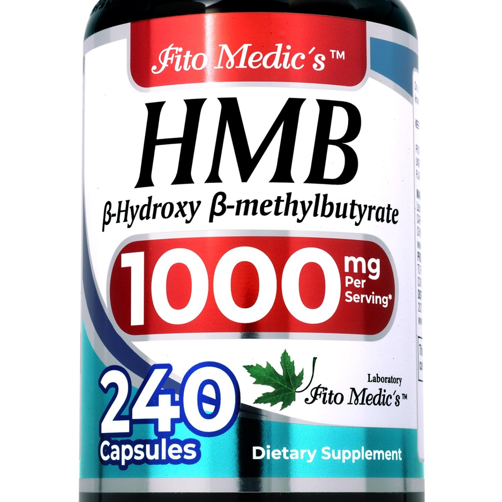 FITO MEDIC's Lab | hmb |240 Kapseln |1000 mg. hmb Supplement | hmb Free Acid. beta-hydroxybutyrat | Konzentrat Extrakt | Ultra hohe Absorption.