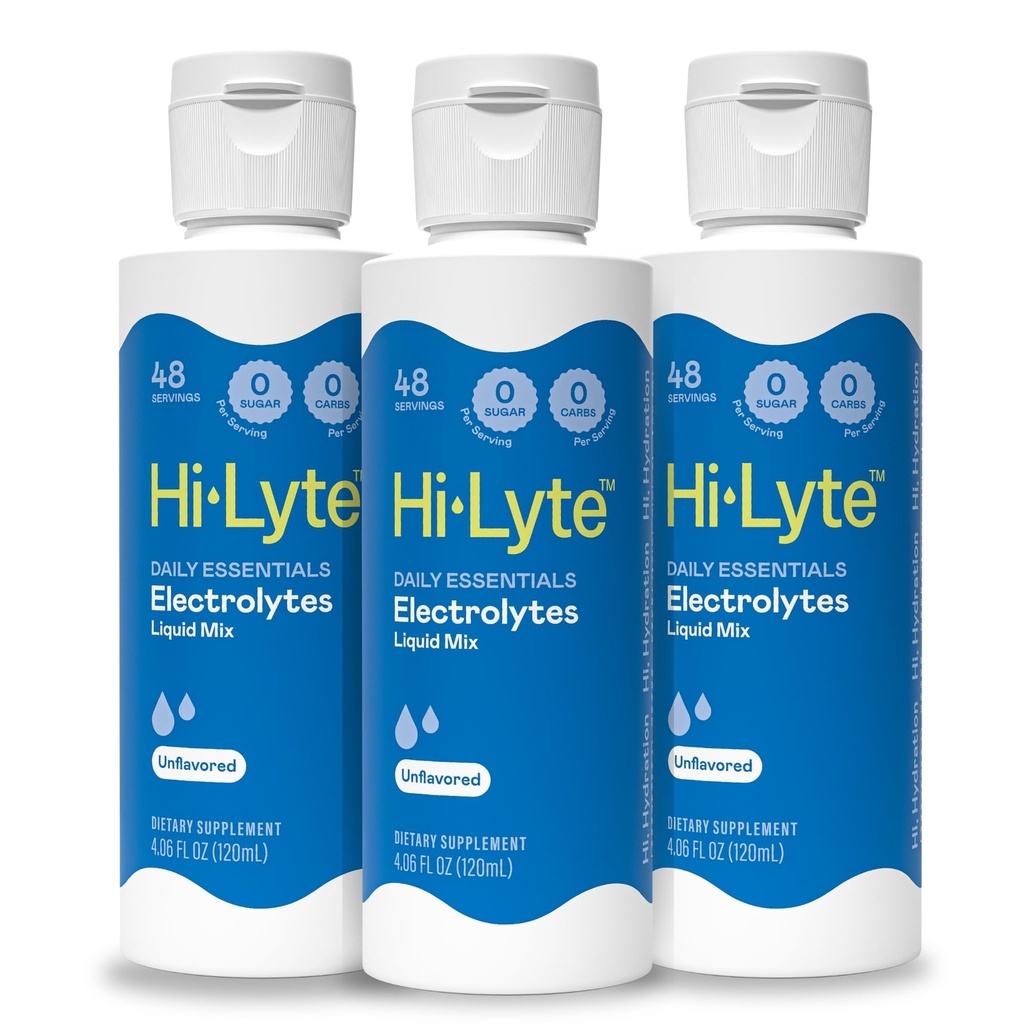 Hi-Lyte Daily Essentials Elektrolyte flüssige Mischung entflammt, 144 Servierungen