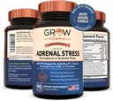 Crescere la vitamina Adrenal Stress Advanced Formula, Organic KSM-66 Ashwagandha con AlphaWave L-teanina, 5-HTP, Magnesium Blend - Everyday Stress Relief, Mood Support, Cognitivo, Salute cerebrale, 90 Capsule