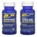NATURAL STACKS Dopamina & Acetylcholine Brain Food Bundle - Supporta l'azionamento mentale e la funzione cognitiva* - 120 capsule totali