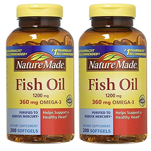 Nature Made Fish Oil 1200mg With Omega-3, 400 Softgels