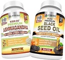 FRESH HEALTHCARE Ashwagandha KSM 66 e olio di semi neri - Bundle