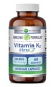 Formules étonnantes Vitamine K2 Menaq7 MK7 Supplément de 100 mg/kg Capsules de légumes non-OGM