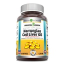 Incredibile Omega Norwegian Cod Liver Oil 1250 Mg Softgels Supplemento | Omega-3, EPA, DHA, Vitamina A, Vitamina D & Vitamina E (Orange | 60 Count)