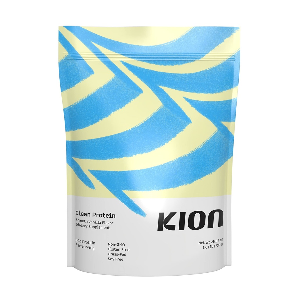 Kion Clean Protein | Grass-Fed & Weide-Raised Whey Isolate Protein Pulver | Glatte Vanille | 30 Servierungen