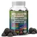 Zucchero Myo-Inositol & D-Chiro Inositol Gummies per le donne, Berberina Vitamin D3 K2 DIM Magnesium Glycinate Oxide L-Methylfolate Supplemento per le donne, fertilità, equilibrio ormone, PMS, salute ovarica