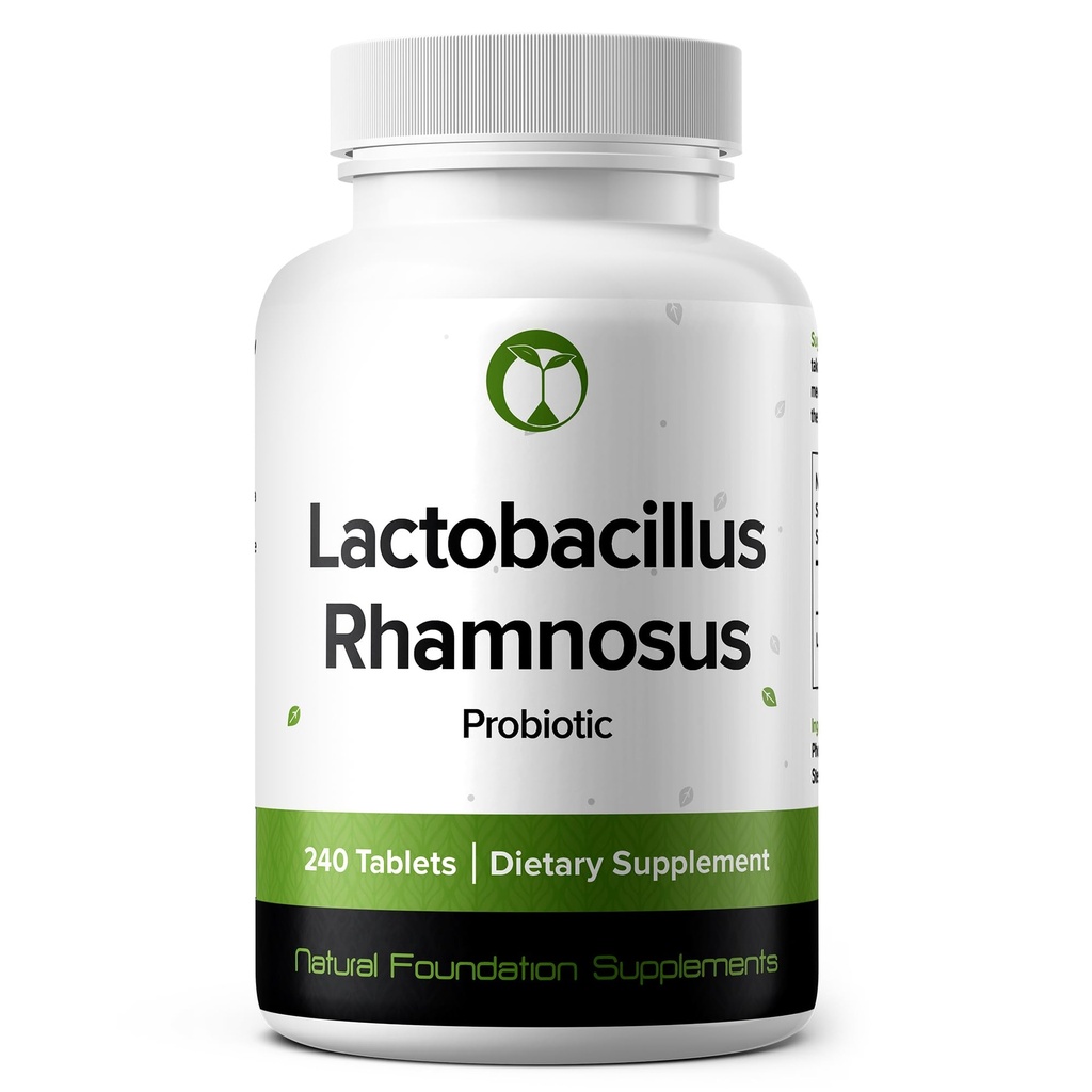 Lactobacillus Rhamnosus Probiotic Supplement 240 Comprimés 3 milliards d'UFC probiotiques pour les hommes et les femmes soutient la santé gastro-intestinale et gustative (240, Lactobacillus Rhamnosus)