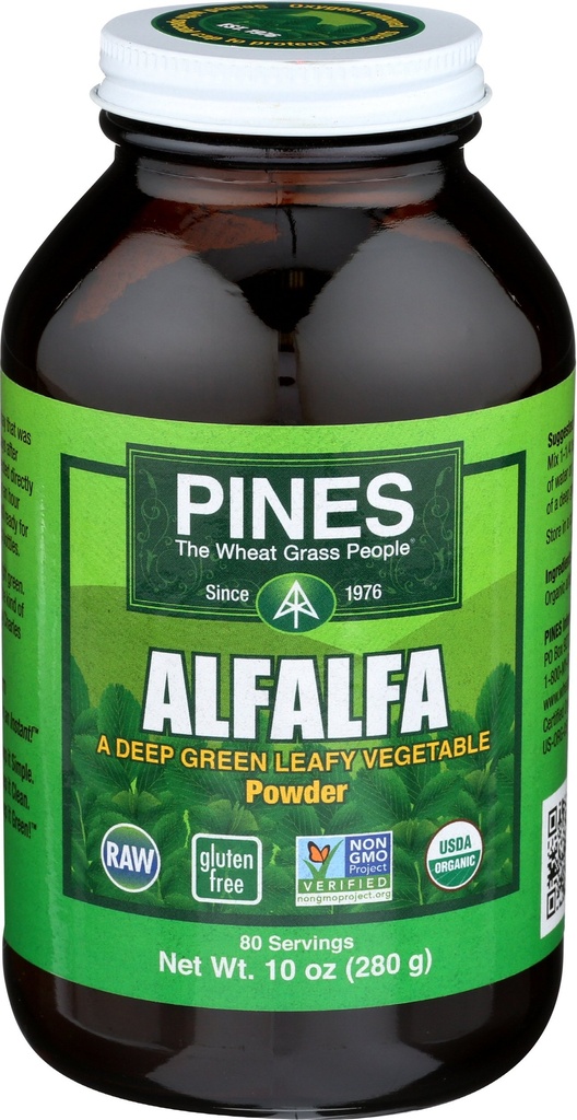 Pines Organic Alfalfa Polvere, 10 oncia