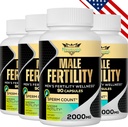 Integratori di fertilità per gli uomini, Vitamine Prenatali maschili -Conteggio dello sperma ottico, Motilità e Forza, 2000MG Integratori di fertilità maschile con Radice Maca, Zin & Folate per la Concezione - Confezione da 4