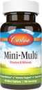 Carlson - Mini-Multi, Vitamins & Minerals, Immune Support & Heart Health, Optimal Wellness, 90 mini tablets.