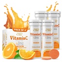 SIGNIFY NATURE Vitamin C 1000mg Effervescent Tabletten - Potent Immununterstützung VIT C mit Zinkergänzung - Zuckerfreie & Vegan Formel | Auflösbare Vitamin C Tabletten - Wasserlösliche Fizzy Elixir - 40CT