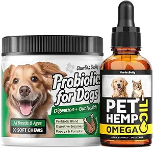 Hеmp olio per cani - Omega 3,6,9 per pelle + probiotici chews per cani