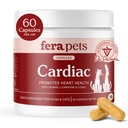 Support cardiaque pour animaux de compagnie de Fera - Supplément Cœur de chat et chien avec Taurine, L-Carnitine et CoQ10 - Promotion de la circulation normale et battement du coeur - 60 Capsules
