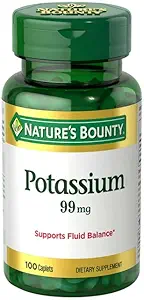 Nature's Bounty Potassium Gluconate 99mg, 100 Caplets (Pack von 6)